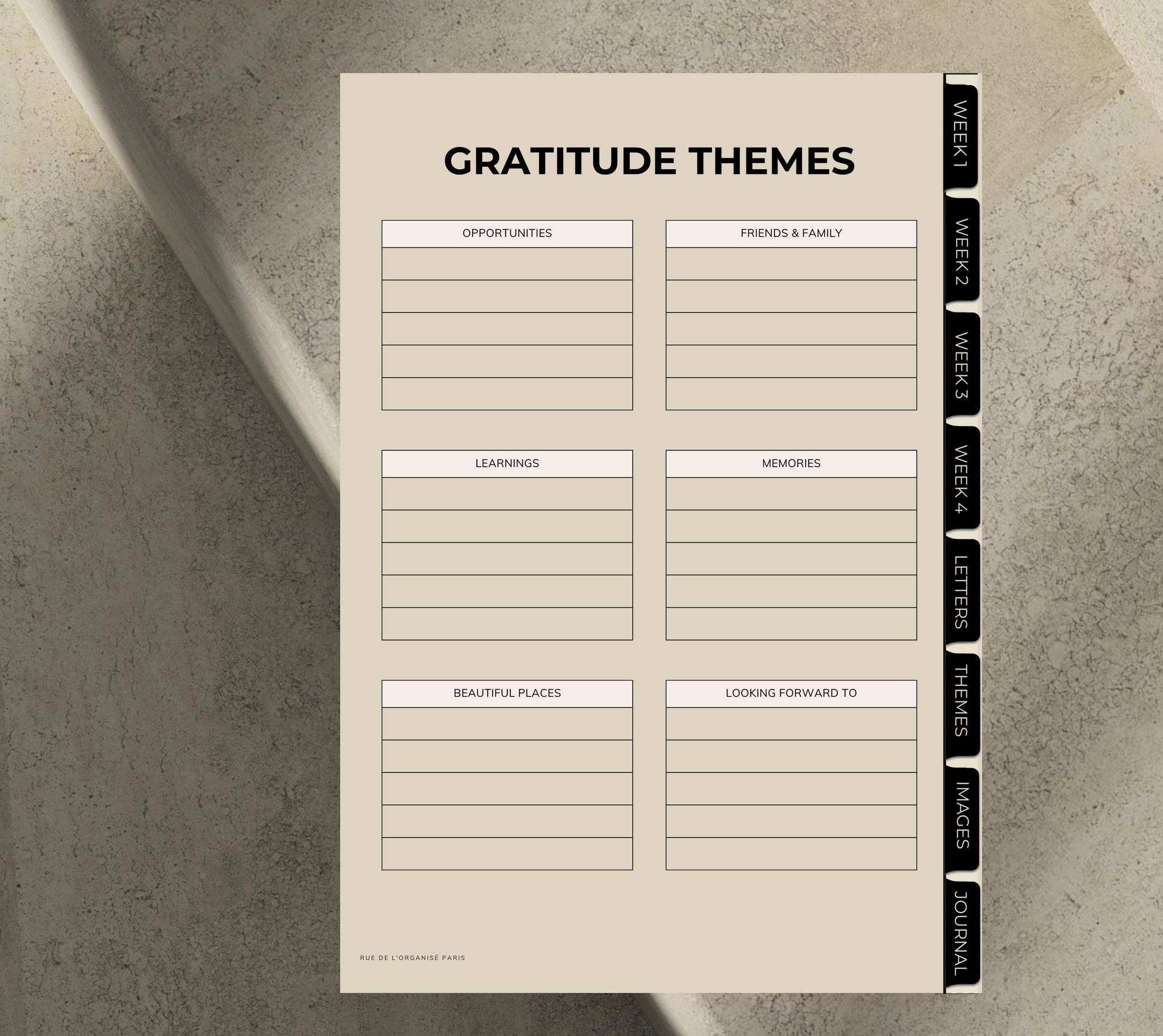 Merci Beaucoup Gratitude Workbook and Journal