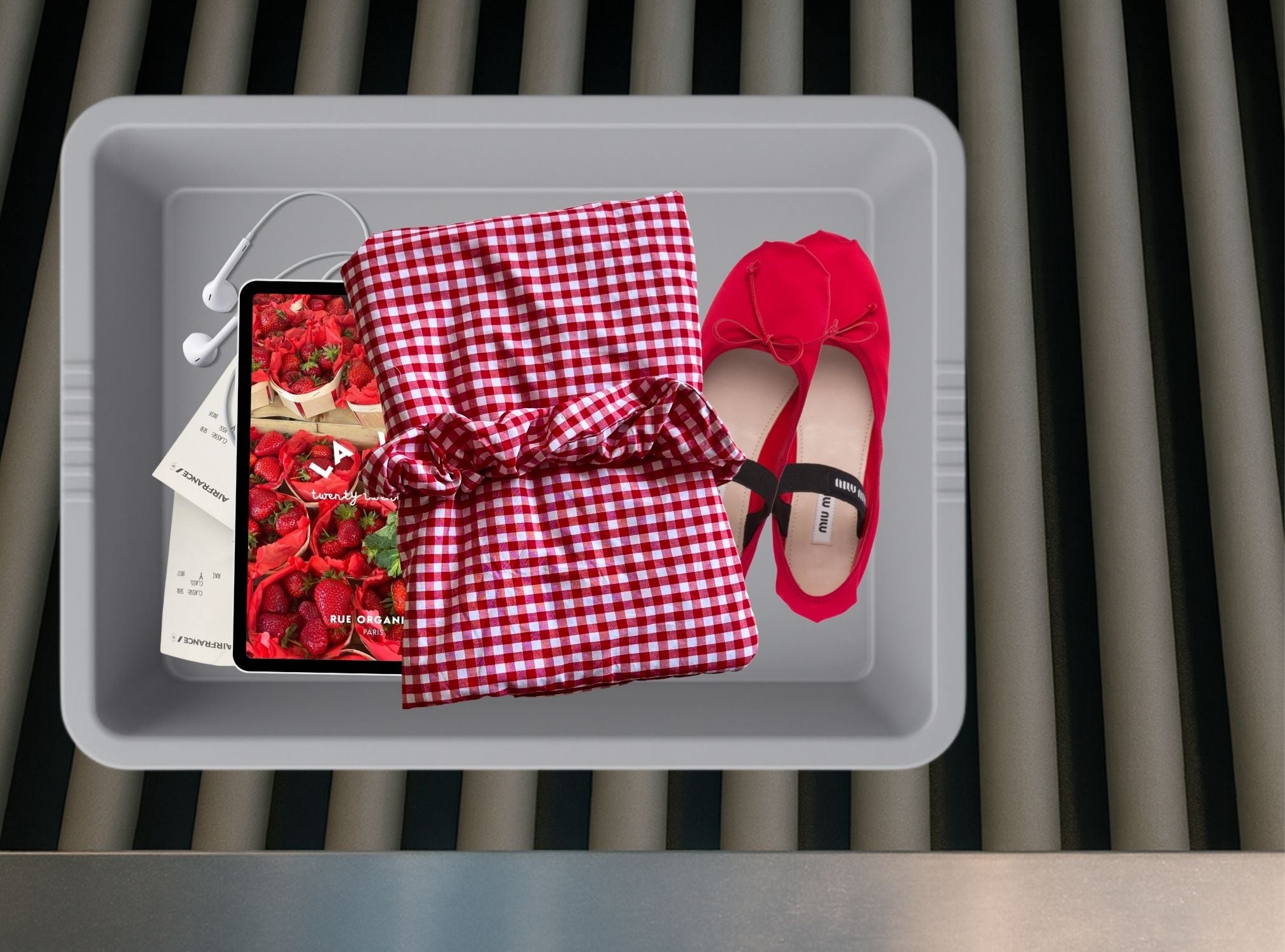 La Pochette – Red Gingham iPad, Laptop & Document Folio