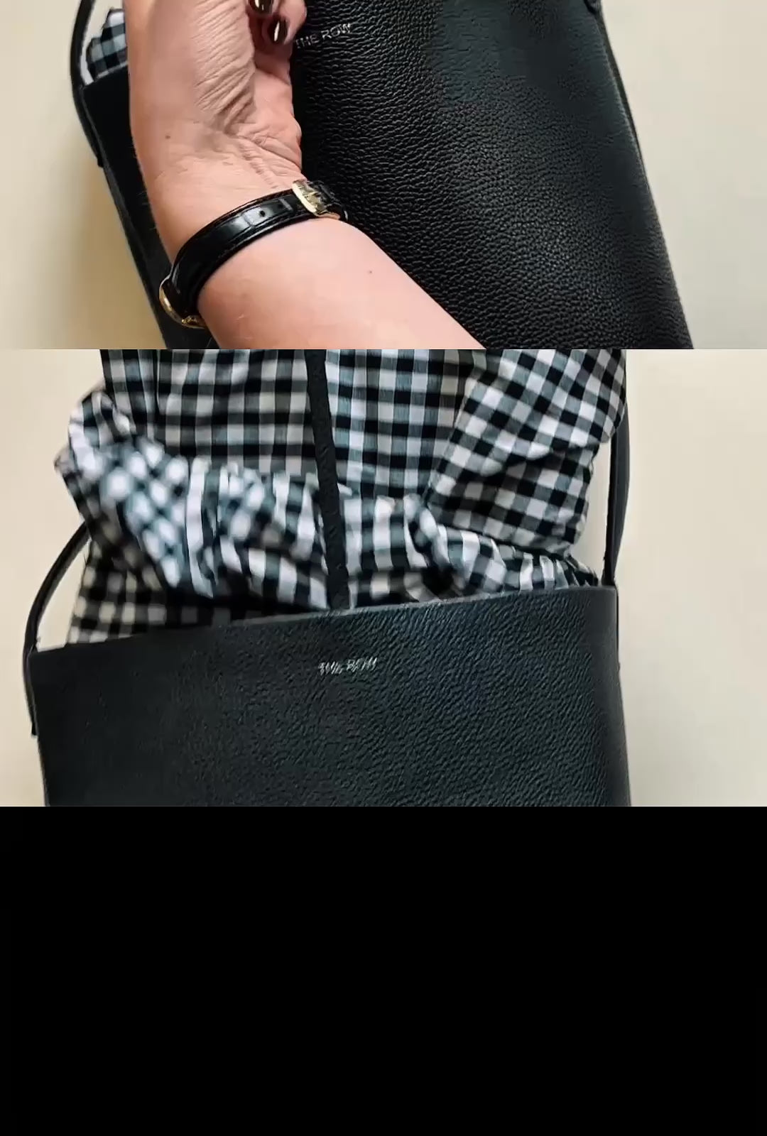 Load video: La Pochette – Black Gingham iPad, Laptop &amp; Document Folio